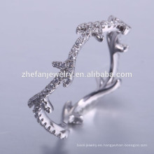 la última moda 925 anillos de cz de china de plata con compromiso de piedras preciosas